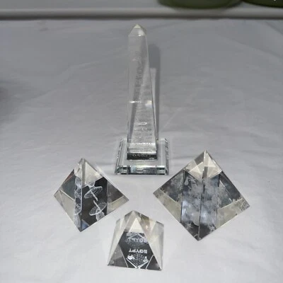 Набор красивых миниатюр пресс-папье призма художественное стекло египетское  - Изображение 1 из 4