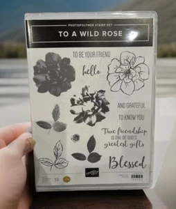 Stampin Up To A Wild Rose 149452 Retired Flowers Rose Verses Blessed Leaves. - Picture 1 of 5