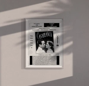 Casablanca Movie Poster, Romantic Drama Film, Best American Movie - Picture 1 of 4
