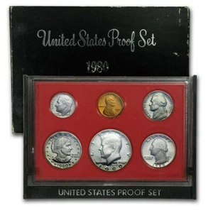 1980 S U.S. Mint Clad Proof Set COINS PENNY NICKEL DIME QUARTER HALF OGP  - Bild 1 von 1