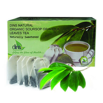 Dins Natural Organic Pure SOURSOP  GRAVIOLA   Leaf Tea 20 Tea Box • 4.73€