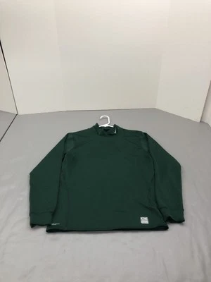 Nike Pro Team NikeFIT Therma Pullover Shirt Large Green Long Sleeve Athletic Top - Image 1 of 4