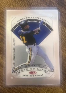 JOSE GUILLEN 1997 DONRUSS PREFERRED PRECIOUS METALS 1 GRAM FINE SILVER PIRATES - Picture 1 of 2