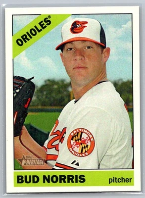 Bud Norris 2015 Topps Heritage Baltimore Orioles 167 - Image 1 of 2