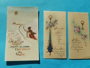 SET 3 FROMME BILDER AQUARELLE WEIHNACHTSKELCH NACHT VERZWEIFLUNG - Bild 1 von 5