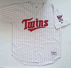 ¡¡DE COLECCIÓN HECHO EN ESTADOS UNIDOS!! CAMISETA DE BÉISBOL AUTÉNTICA DE RUSSELL ATLETICS MINNESOTA TWINS 56 - Imagen 1 de 6