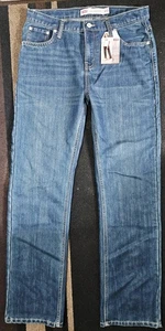 Levi's 505 Jeans Jungen Größe 20 Reg 30x32 Straight Dark Wash - Bild 1 von 4