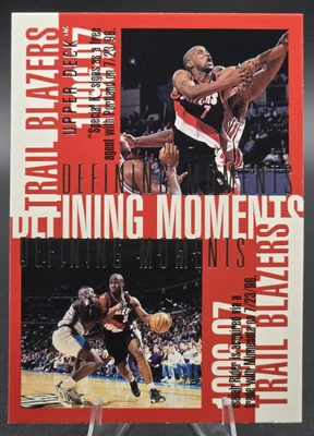 Kenny Anderson Clyde Drexler Isaiah Rider 1997 Upper Deck Defining Moments Salón de la fama Foto 1 de 3