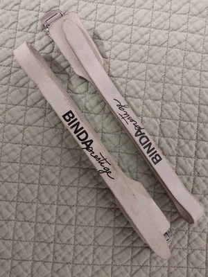 Correas de cuero blanco reforzado Alfredo Binda vintage NOS Foto 1 de 4