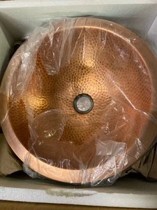 Signature Hardware Rozel 214431 Kupfer Ein-/Unterbauspüle - Medium Antik - Bild 1 von 2