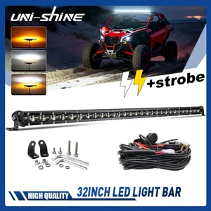White Amber led light bar Auxliary Fog Driving For Polaris RZR XP 4 1000 900  - Picture 1 of 11