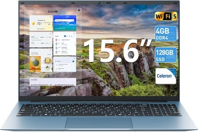 2025 NEU SGIN 15,6-Zoll-Laptop 4 GB RAM 128 GB SSD 5G WiFi Bis zu 2,6 GHz - Bild 1 von 4