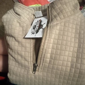 Men’s Quarter Zip Waffle Pullover Sweatshirt. Brand New W/tags. REEL RUGGED - Picture 1 of 7