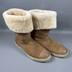 UGG® AUSTRALIA DELAINE CHESTNUT SUEDE WOOL TALL BOOTS Sneaker EUR 41 USA 10 Tan - Bild 1 von 20