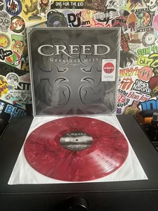 CREED Greatest Hits VG++ 2LP RED SMOKE VINYL W/HYPE STICKER - Picture 1 of 2