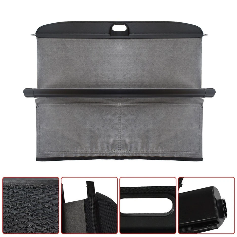 Black Waterproof Cargo Cover For Smart ForTwo 2007 2009-2014 Anti-Theft Shield - Imagem 1 de 4