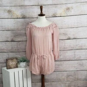 Lucca Couture Ladder Trim Off-the-Shoulder Romper XS - Picture 1 of 3