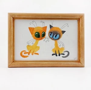 Divertida imagen de regalo gato hecha a mano pintura gráficos decoración de pared por artista ucraniano - Imagen 1 de 14