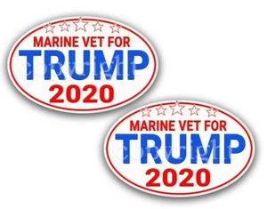 Marine Tierarzt für Trump 2020 Trump politische Autoaufkleber Aufkleber 5" 2er-Pack - Bild 1 von 4