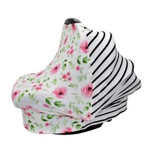 Multi-Use Newborn Infant Nursing Cover Stretchy Baby Car Seat Canopy Cart Cover