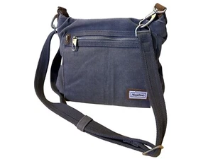 Borsa a tracolla antifurto Magellan’s grigio peltro bordo pelle viaggio RDIF Blockin - Foto 1 di 6