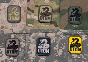 DTOM (Don't Tread On Me) - PVC Morale Patch Hook Fastener - Mil-Spec Monkey - Picture 1 of 1