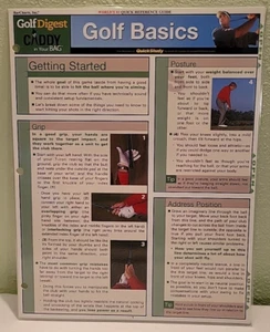 BarCharts Inc Golf Digest Caddy in your Bag Golf Basics Quick Study Reference - Foto 1 di 2