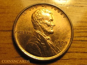 1909-S Lincoln Cent Semi-Key Choice Uncirculated Full Bow Tie Monster Scarce! - Picture 1 of 4