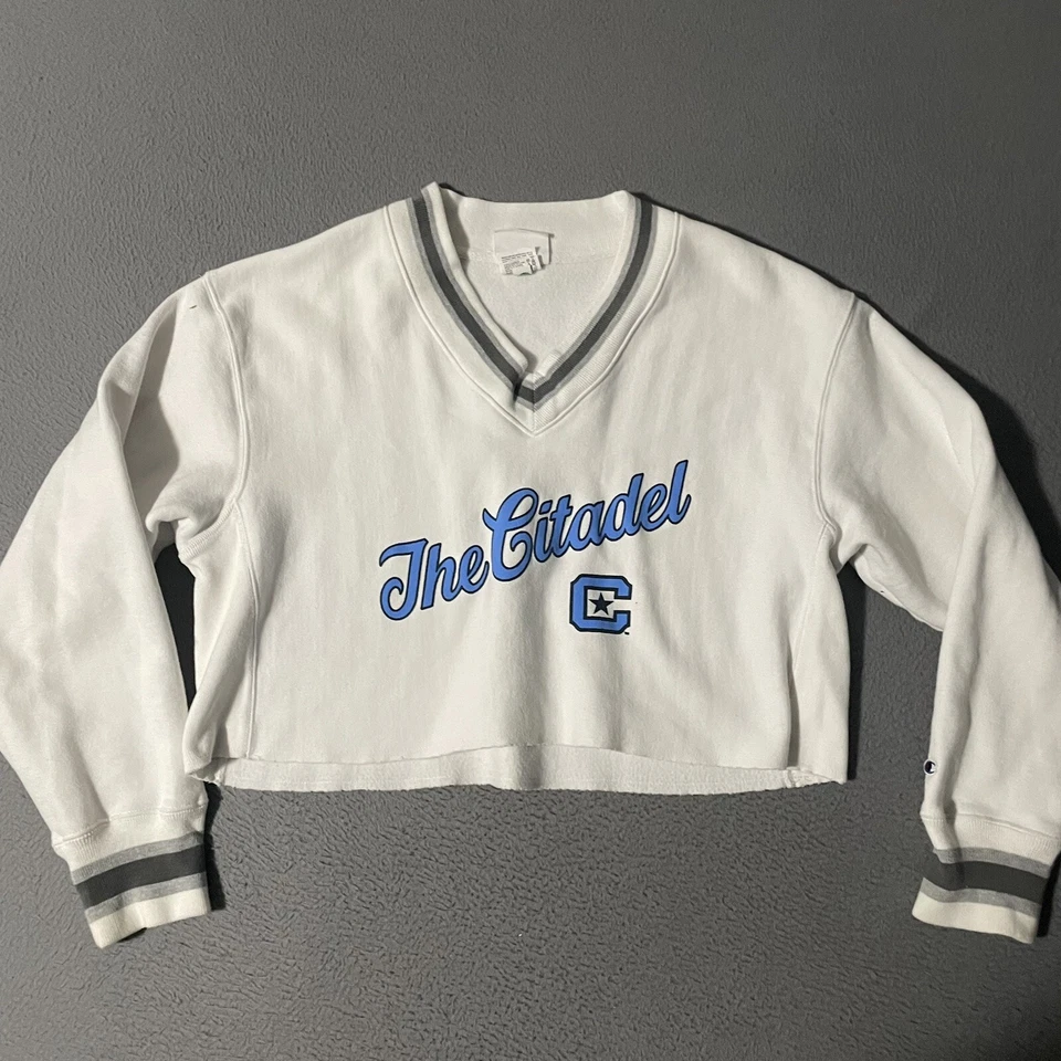 Sudadera corta Champion Reverse Weave The Citadel para mujer M timbre blanco Foto 1 de 4