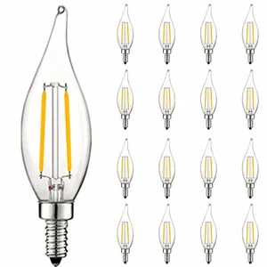 16x Luxrite 4W Vintage Candelabra LED Bulb Dimmable 3000K 400lm Soft White E12 - Picture 1 of 7