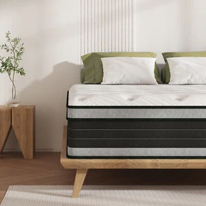 12" 14 Inch Hybrid Spring Gel Memory Foam Queen Mattress Full King Size In a Box - Picture 1 of 11