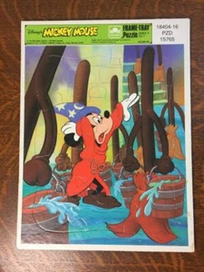 Vintage Lot of 7 Disney Wooden Frame Tray Jigsaw Puzzles Mickey Little Mermaid++ - Picture 1 of 12