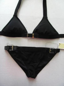 Michael Kors 10 Bikini Buckle Me Up Belted Triangle Swim Bathing Suit - Picture 1 of 4