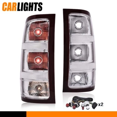 Tail Lights Lamps Left+Right Fit For 2007-2013 GMC Sierra 1500 2500 3500HD Foto 1 de 4