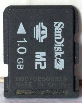 Sandisk 1GB M2 memory card. - Image 1 of 2