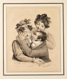 Boilly Le Magnetisme Lithography Delpech 1828 Magnetismus Anziehungskraft - Bild 1 von 6