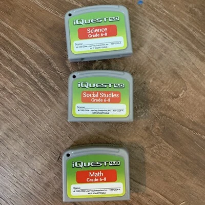 LEAP FROG IQUEST 4.0 - MATH, SOCIAL STUDIES, SCIENCE GRADES 6-8 CARTRIDGES - Image 1 of 2