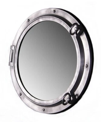  Porthole Mirror 24" Aluminum Fiber glass Resin Home Bathroom Decor Nautical  - Image 1 of 3