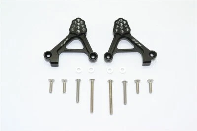 Soportes de torre de amortiguador trasero ajustables de aluminio negro GPM para oruga Traxxas TRX-4 Foto 1 de 2