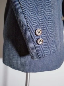 Vintage d'Avenza 40R 50R WOOL Tweed Green Blue Orange Sport Coat Blazer Jacket - Picture 1 of 6