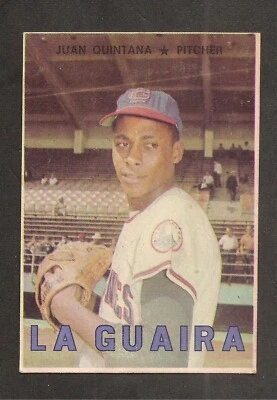 Juan Quintana 1967 Topps Venezuela #60 SP Very Rare Venezuelan card *Set Break - Image 1 of 2