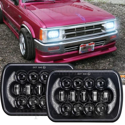 Nuevo par de faros LED 5x7 7X6" pulgadas alto/bajo con DRL para Mazda B2000 B2200 B2600 Foto 1 de 4