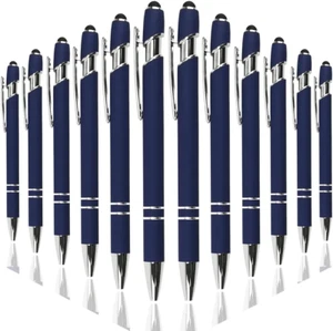 Ballpoint Pen with Stylus Tip, Soft Touch Click Metal Pen, 1.0Mm Medium Point, B - Picture 1 of 12