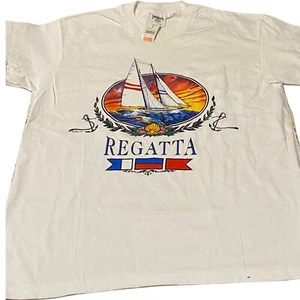 NUEVA Camisa Blanca Grande De Colección Regatta San Segal Velero Para Hombres Puntada Única - Imagen 1 de 5