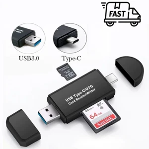 Memory Card Reader USB 3.0 Type C Micro SD TF OTG Smart Adapter Laptop Computer - Picture 1 of 9