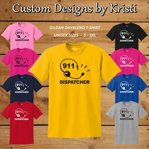911 Dispatcher Headset T-shirt - Sizes S-3X - Great Gift Appreciation Week - Picture 1 of 10