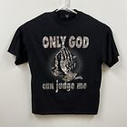 Vintage Only God Can Judge Me T Shirt Mens 2xl Xxl Black Short Sleeve Y2k