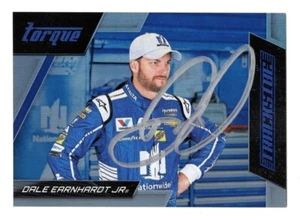 AUTOGRAFATO Dale Jr. 2017 Panini Torque Racing TRACKSIDE Silver Insert Card COA - Foto 1 di 2