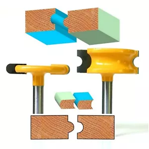 Juego de brocas de enrutador de flauta y cuentas de diámetro de 1/4" de vástago de 2 piezas S - Imagen 1 de 12