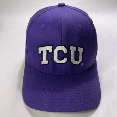 Gorra TCU Flex Fit púrpura blanca Flexfit Yupoong L-XL Foto 1 de 4